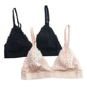 Beige Floral Lace Bralette